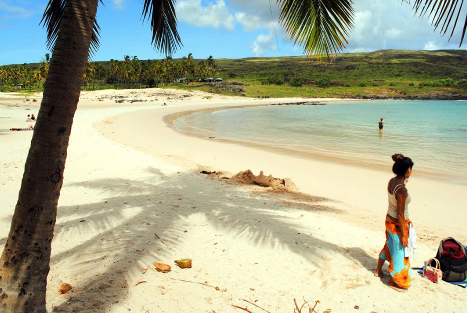 Anakena Beach, Easter Island, Chile